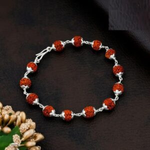 rudraksha bracelet silver plated