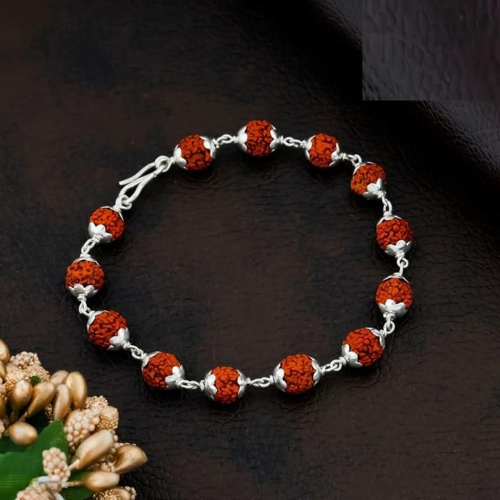 rudraksha bracelet silver plated rudraksha bracelet silver plated