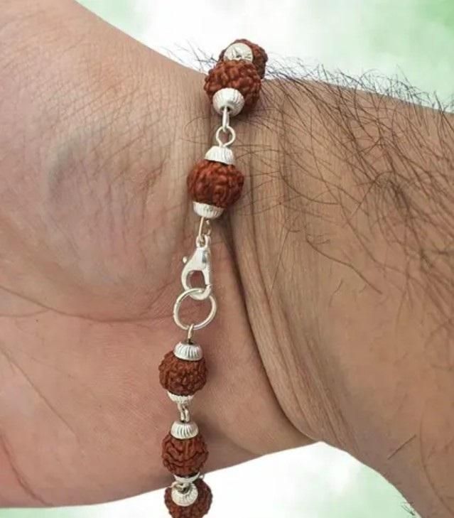 rudraksha bracelet silver plated rudraksha bracelet silver plated